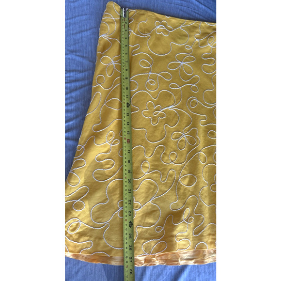 VTG Nicaya Embroidered Abstract Midi Skirt Size 14 Artsy Preppy Colorful Resort - Picture 13 of 13